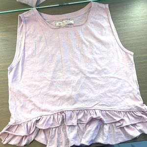 We the Free/Free People baby doll muscle tank, NWOT, pastel purple, Size XS.